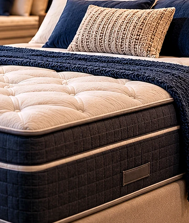 Colchão em quarto com decoração premium