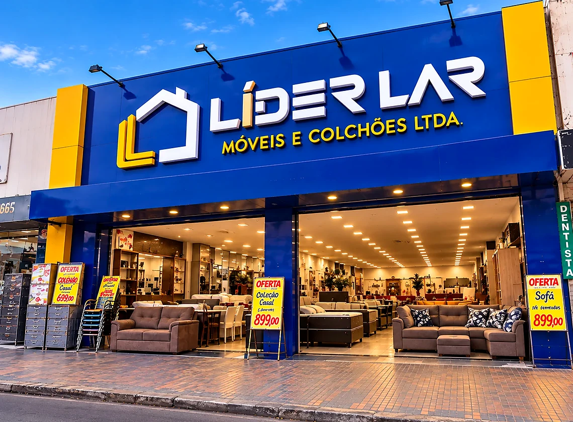 Fachada da Líder Lar em Anápolis — imagem de referência aprimorada